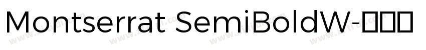 Montserrat SemiBoldW字体转换